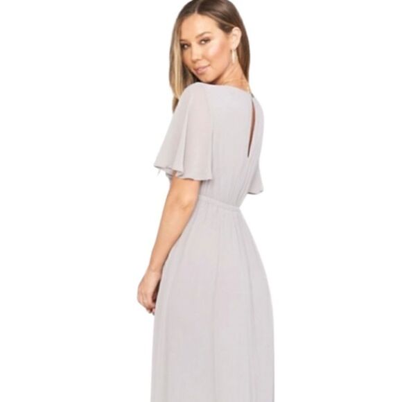 Show Me Your Mumu Emily Empire Maxi Dress in Dove Grey Chiffon. Size 1X. NWT! - Picture 5 of 14